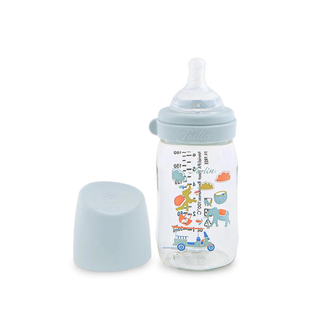 Farlin PA Wide-Neck Feeding Bottle 180ml – Blue