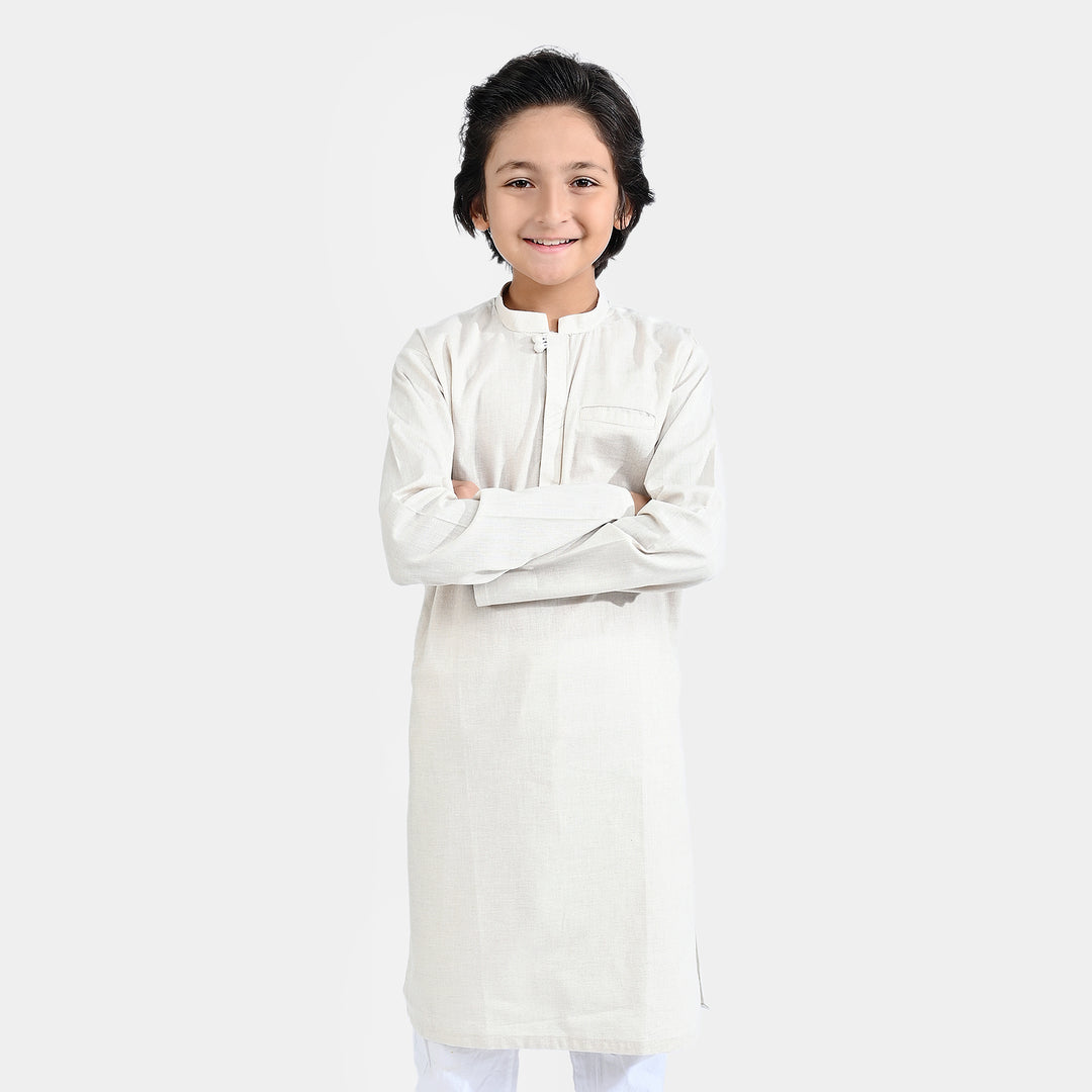 Boys Yarn Dyed Printed Kurta