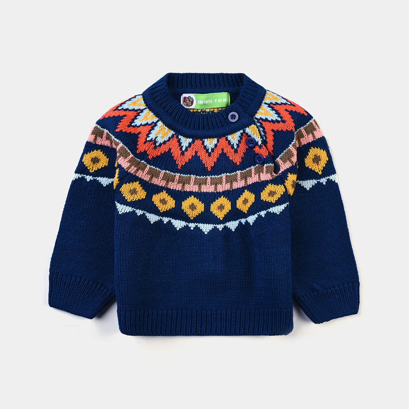 Infant Boys Acrylic Sweater Thunder-Brill.Blue