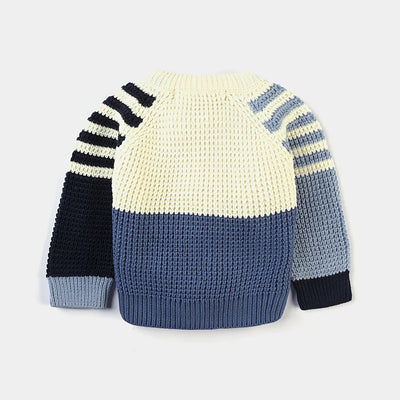 Infant Boys Acrylic Sweater Fire Van-Multi