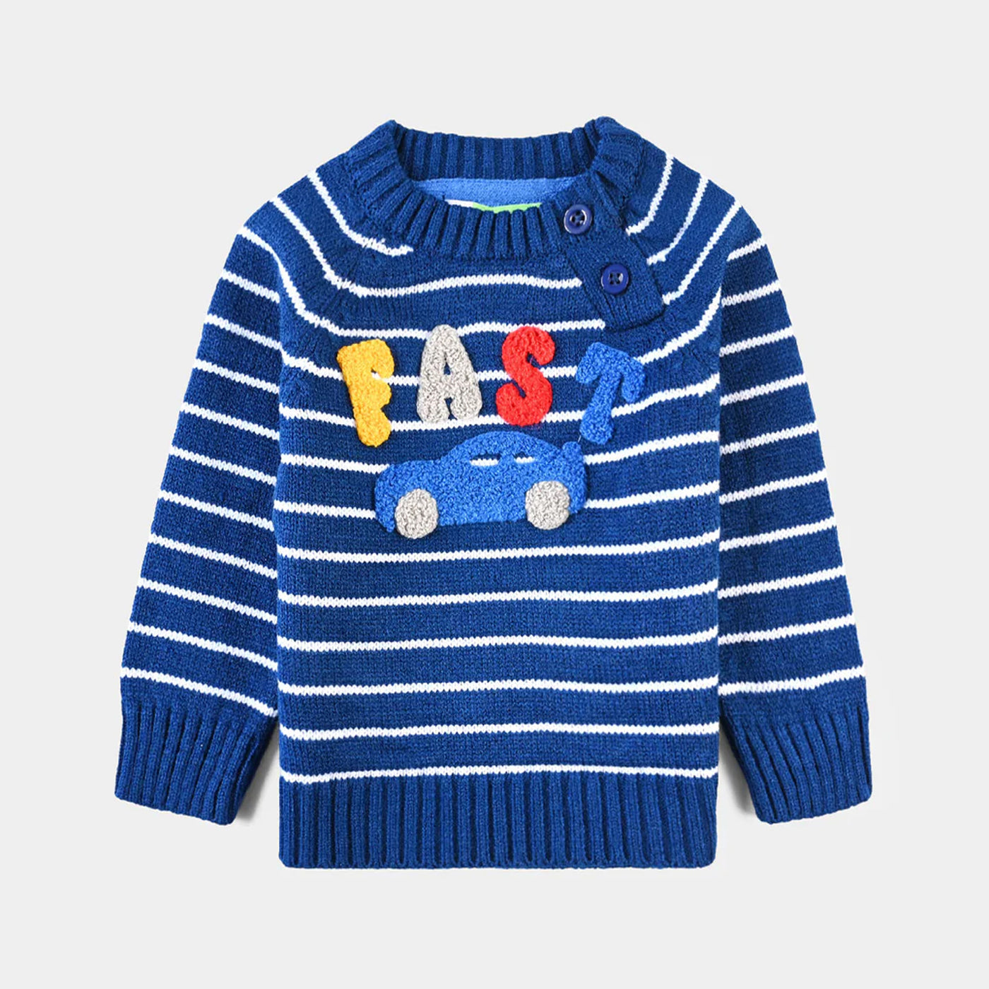 Infant Boys Acrylic Sweater Fast-Bright Blue