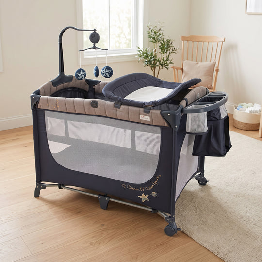 TINNIES DROP SIDE PLAY PEN-BLUE (T302-012)