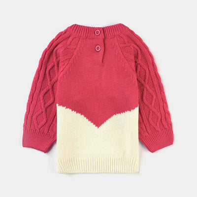 Infant Girls Acrylic Sweater Pretty Sleep-H.P/O.W