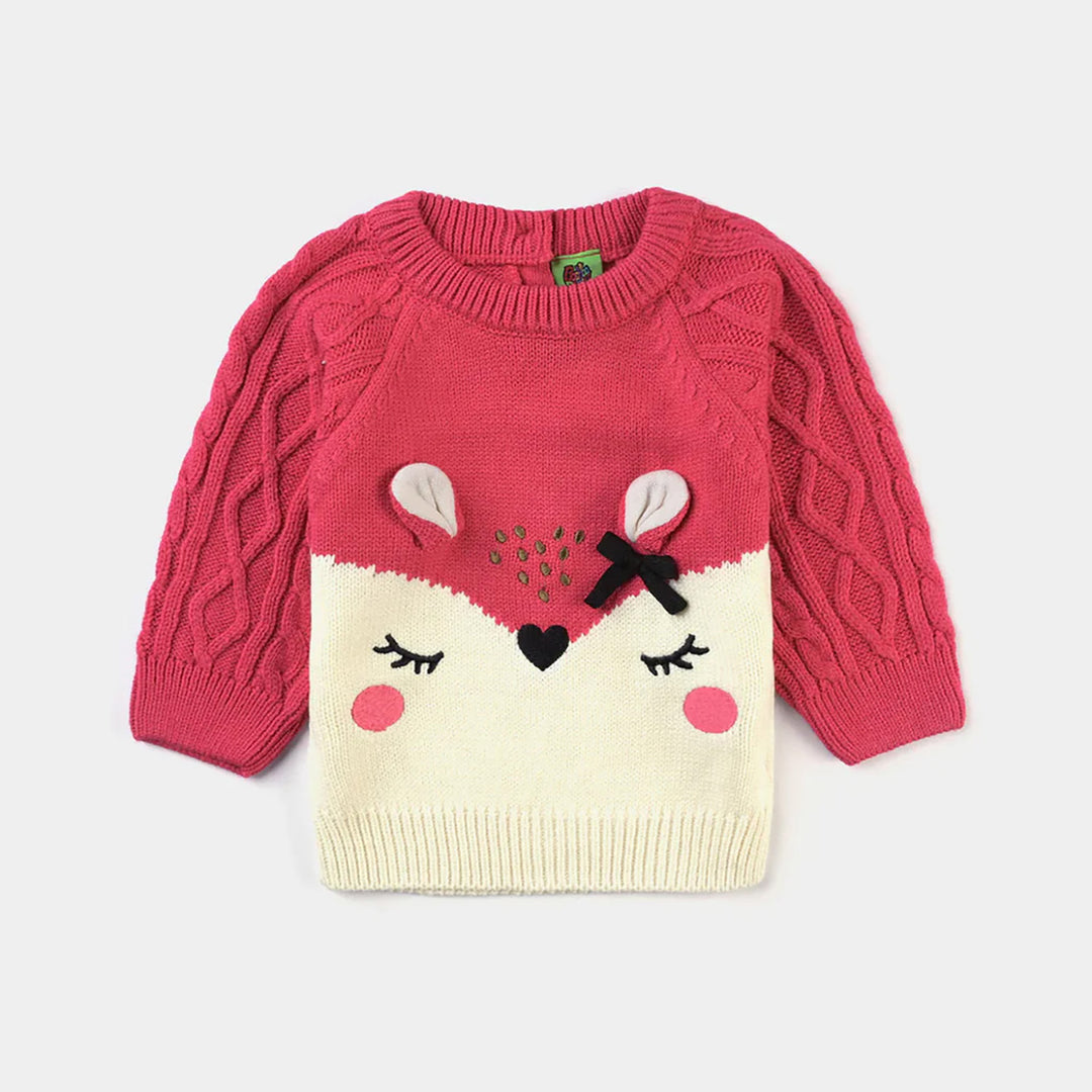 Infant Girls Acrylic Sweater Pretty Sleep-H.P/O.W