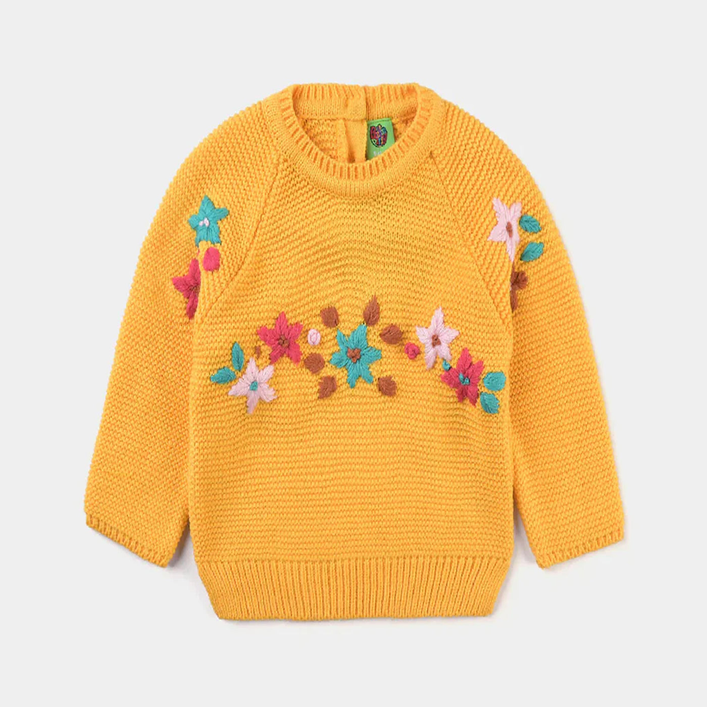 Infant Girls Acrylic Sweater Lily-Citrus