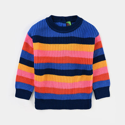 Infant Girls Acrylic Sweater Stripes Blend-Multi