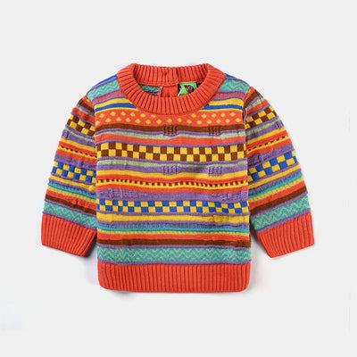 Infant Girls Acrylic Sweater Knit Fusion-Multi