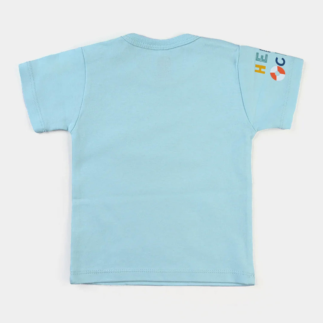 Infant Boys Cotton Poplin 2 Piece Set (T-Shirt/Overall)-mIX