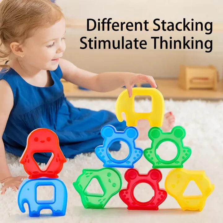 Shapes Stacking Puzzle Building Blocks Set for Kids
