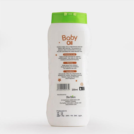 Herbion Baby Oli With Almond, Olive & Chamomile Oil - 200ml