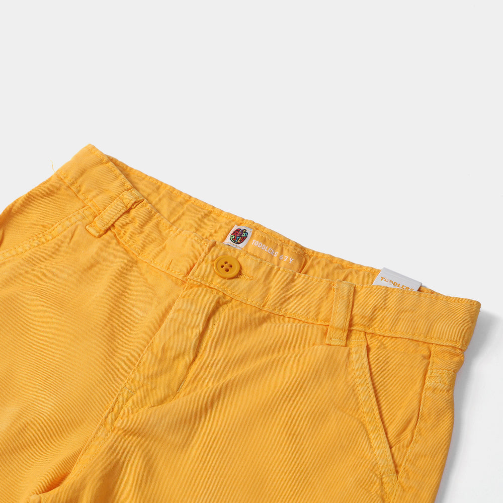 Boys Cotton Twill Short Basic-Citrus