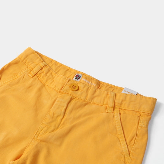 Boys Cotton Twill Short Basic-Citrus