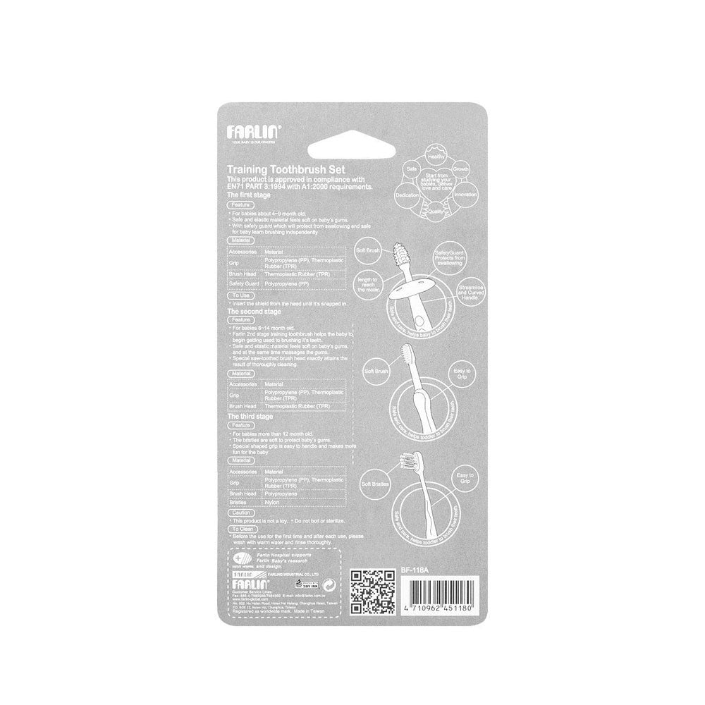 FARLIN THREE STAGES TOOTH BRUSH SET - BLUE