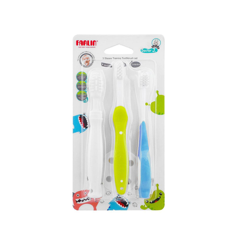 FARLIN THREE STAGES TOOTH BRUSH SET - BLUE