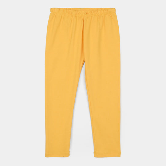 Girls Rib Tights - Yellow
