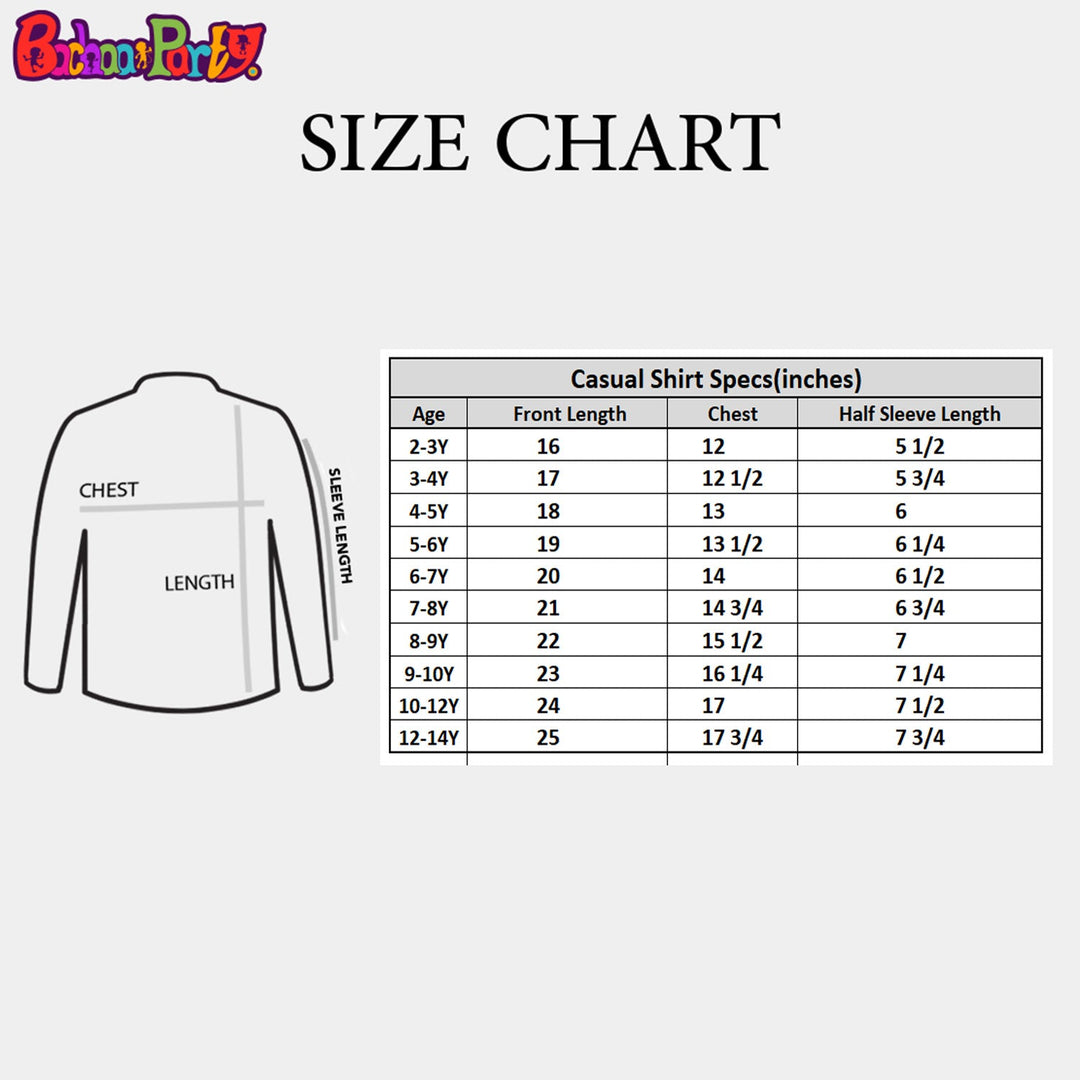 Boys Oxford Casual Shirt (Skate Board Free Style)-T/Navy