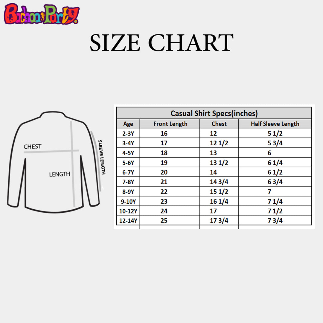 Boys Cotton Casual Shirt Number 1 - White