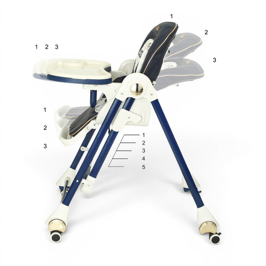 TINNIES ADJUSTABLE HIGH CHAIR BLUE