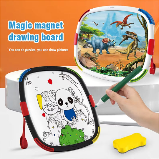 Double Sided Magnetic Puzzle & Drawing Board