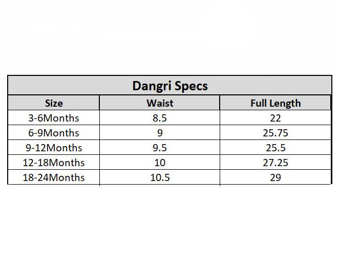 Infant Girls Denim rigid Dangri-Light Blue