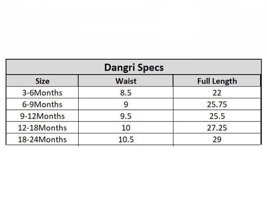 Infant Girls Denim rigid Dangri-Light Blue
