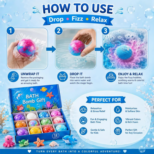 Kids Fizzing Bath Bomb Toy