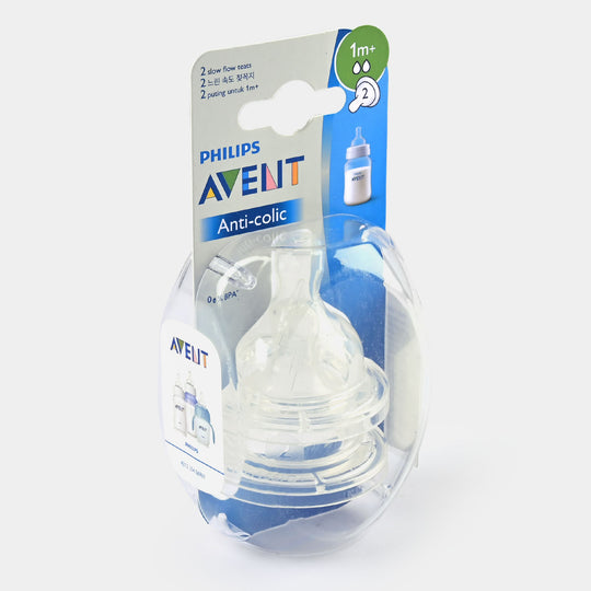 Philips Avent Anti-Colic Nipple 2 Pcs - 1m+