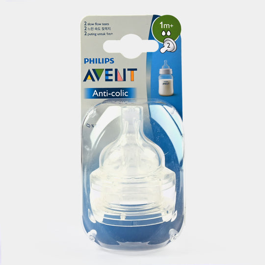 Philips Avent Anti-Colic Nipple 2 Pcs - 1m+