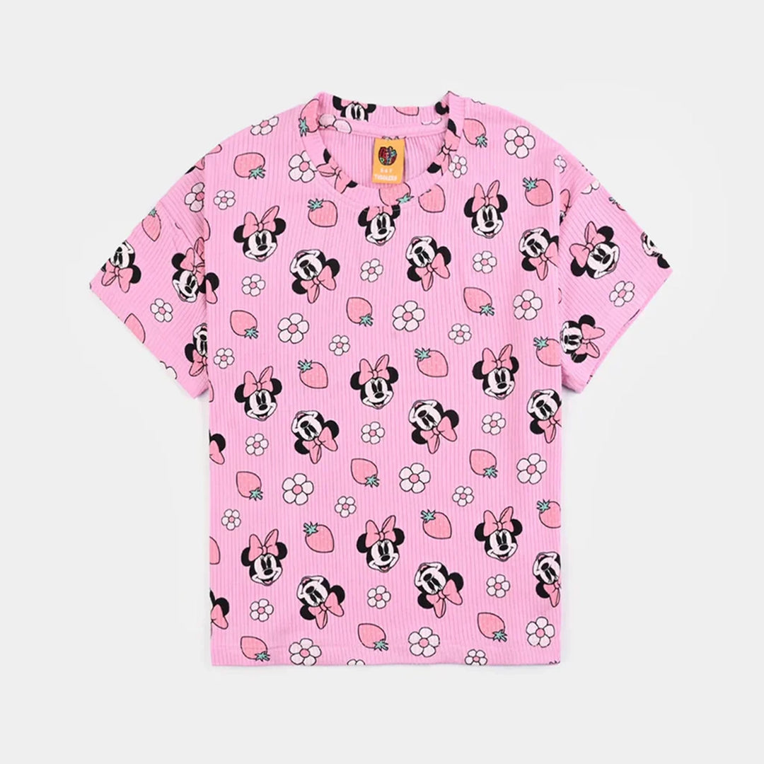 Girls Lycra Jersey T-Shirt H/S - Pink