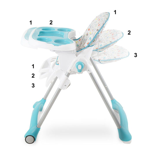 TINNIES BABY HIGH CHAIR BLUE T029