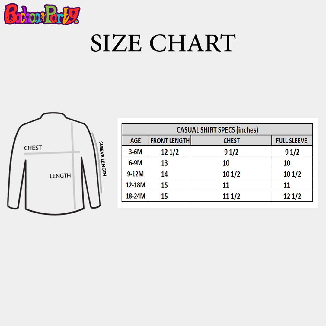 Infant Boys Yarn Dyed Shirt Lets Ride - L-BLUE