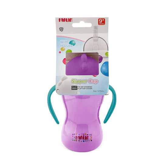 Farlin Sipper Cup With Handle Purple | 270ml | 9M+