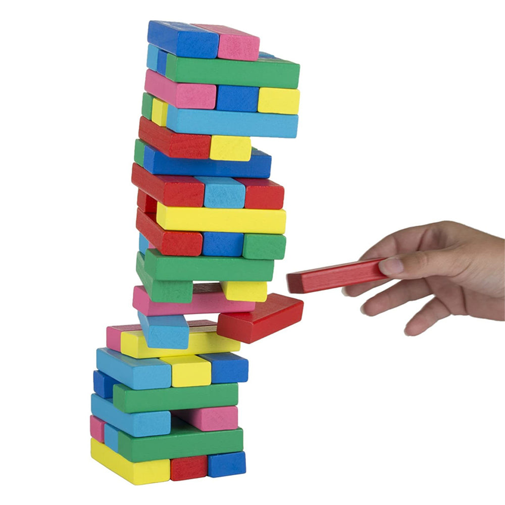 Jenga Game Wooden Blocks, Stacking Tower Game | 54PCS