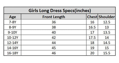 Teens Girls Viscose Long Dress Amal-Pink