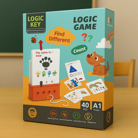 Montessori Logic Key Game with Flash Cards