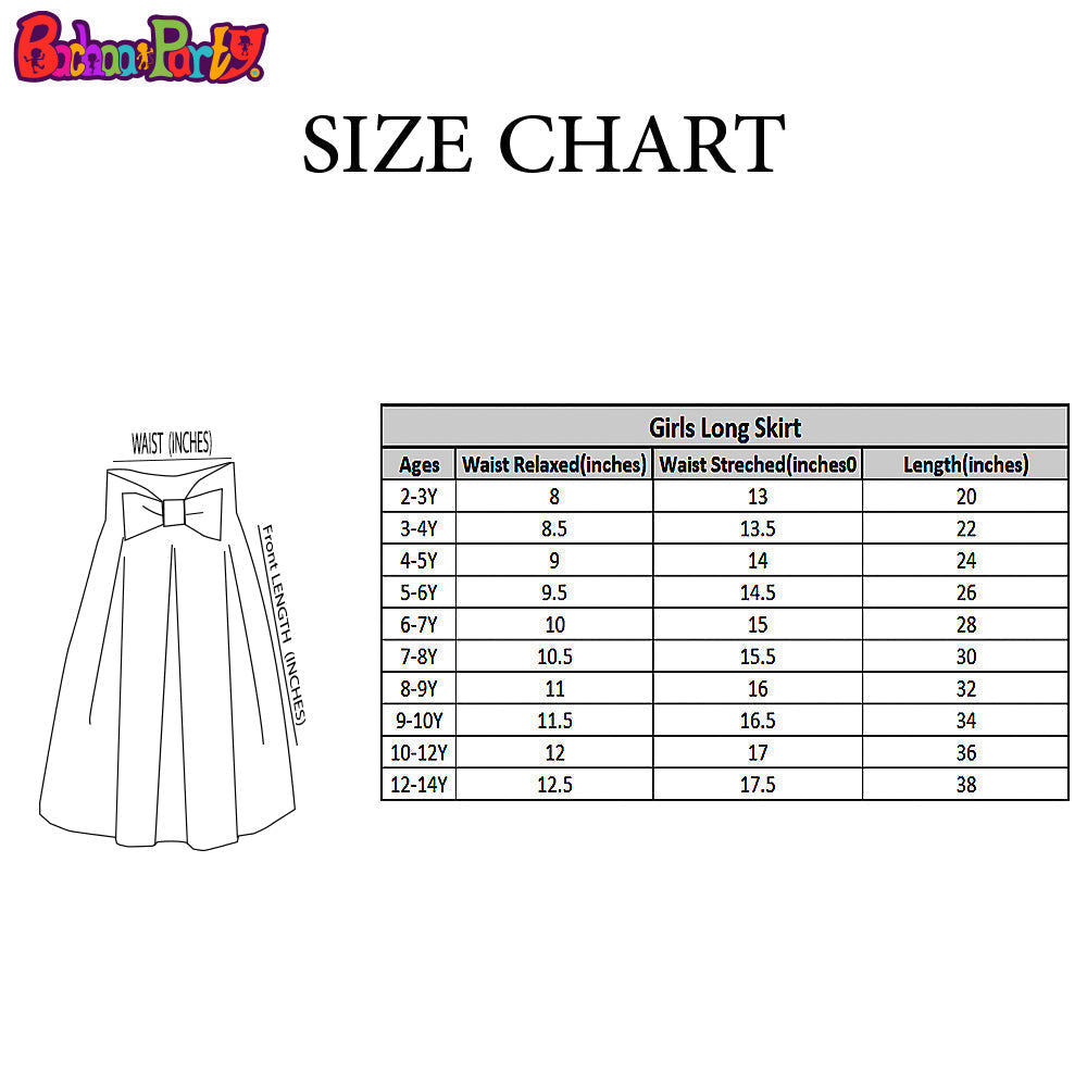 Girls Chiffon Long Skirt Crinkle-Mustard