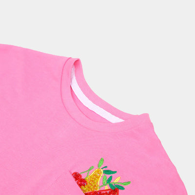 Girls T-Shirt Fruits - Pink