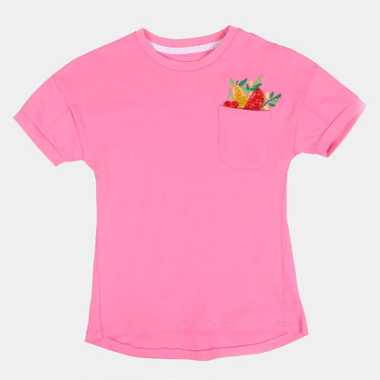 Girls T-Shirt Fruits - Pink