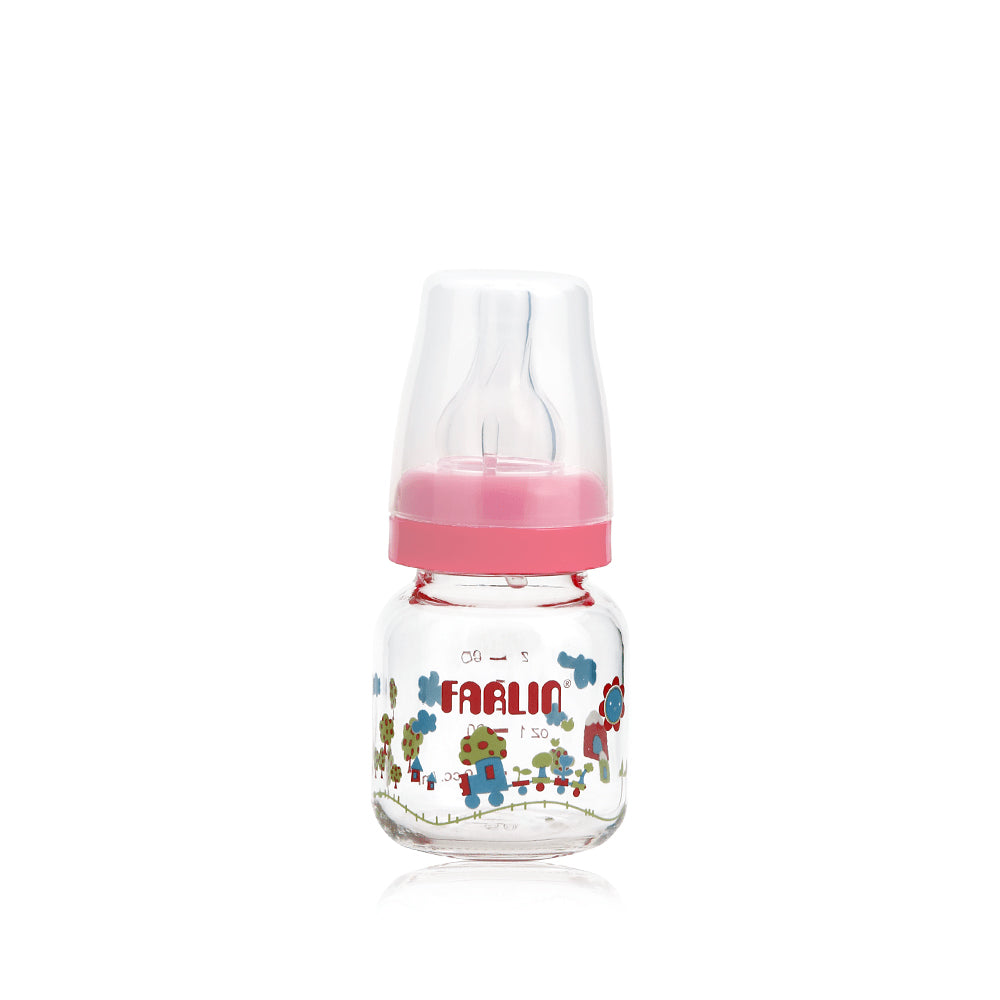 Glass Feeding Bottle 20Z Red