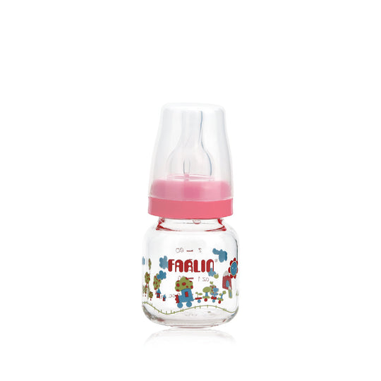Glass Feeding Bottle 20Z Red
