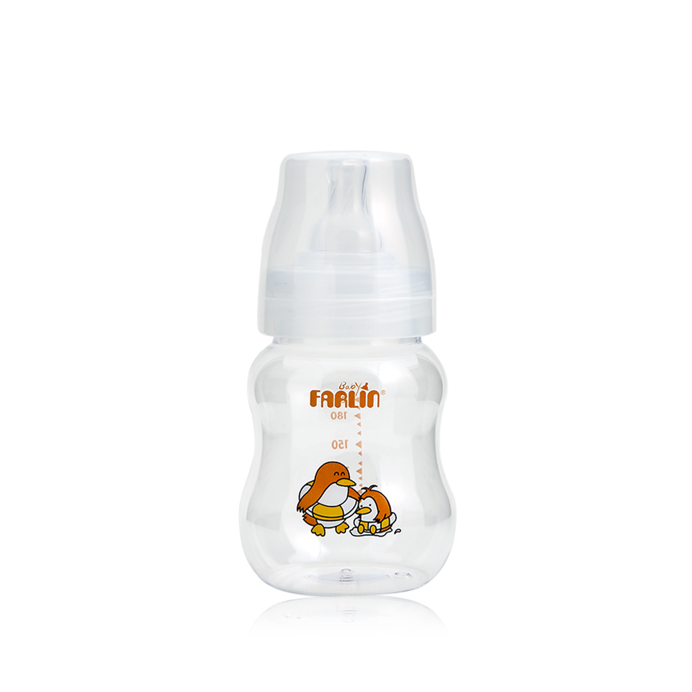 FARLIN WIDE NECK FEEDING BOTTLE 200 CC - ORANGE