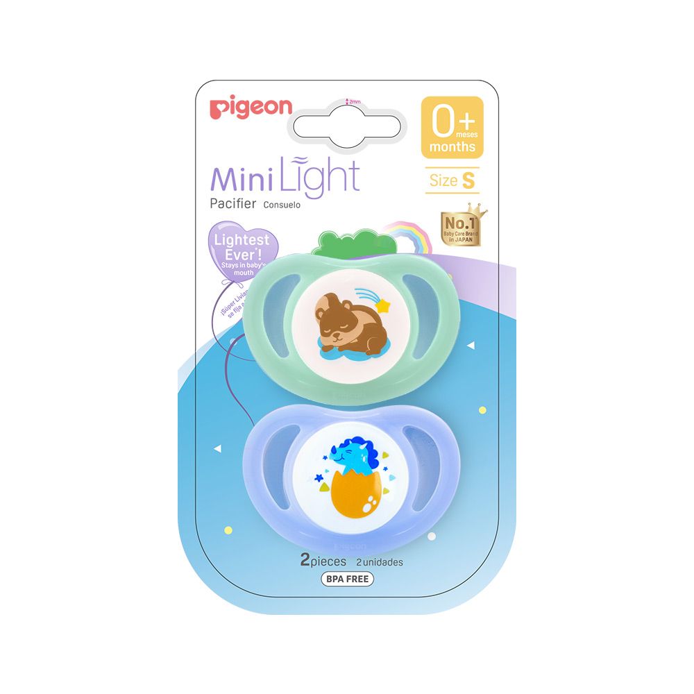 PACIFIER PK-2 (S) - DINO EGG & SQUIRREL