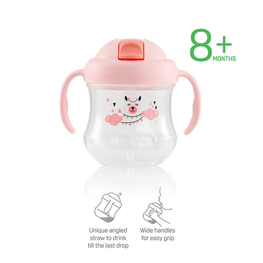 PIGEON MAG MAG STRAW CUP MATTE PINK