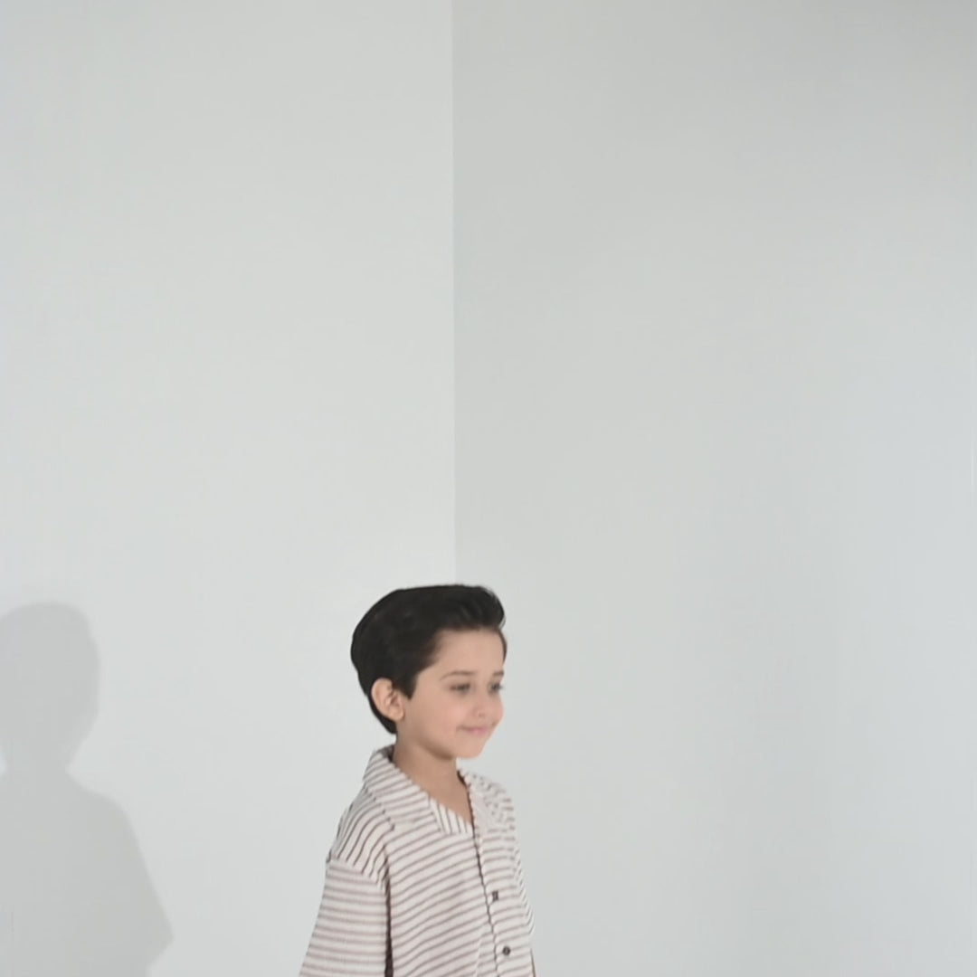 Boys Yarn Dyed 2Piece Suit FUNCTIONING - Stripes