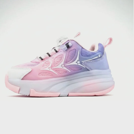 Girls Roller Skate Walking Shoes With Four-wheel & Multi Lights