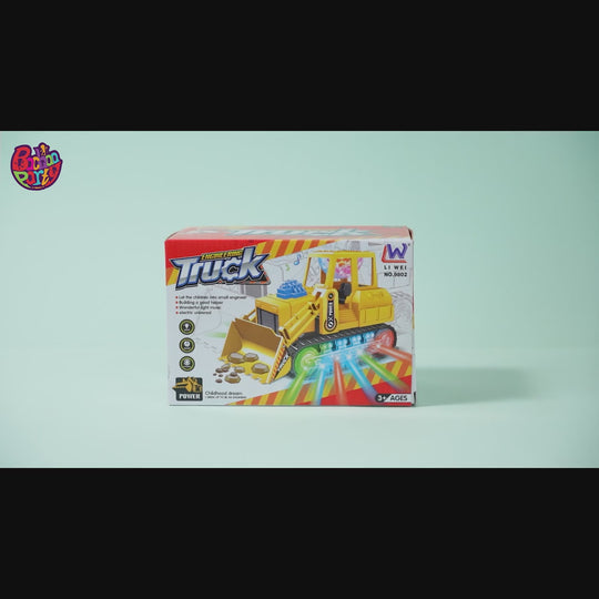Electric 360 Rotation Musical LED Bulldozer Construction Car Kids