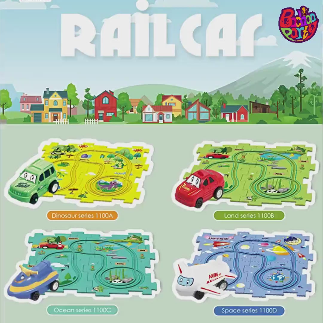 Rail Car Track Set Educational Toy For Kids