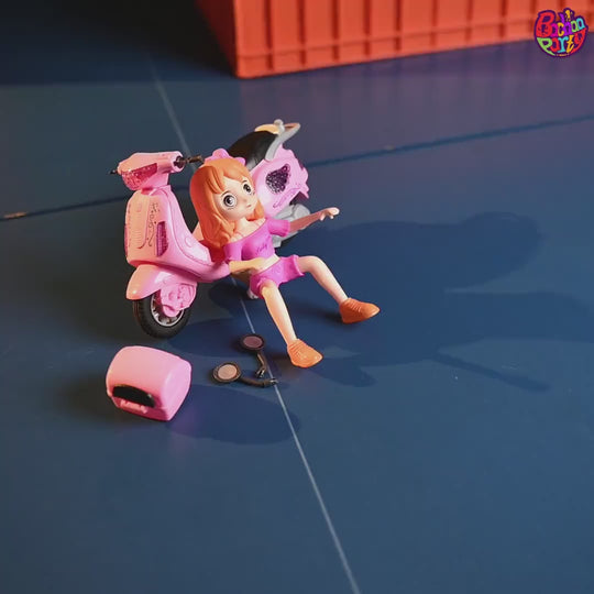 Doll Ride-On Motorbike – Pink Scooter with Music & Lights