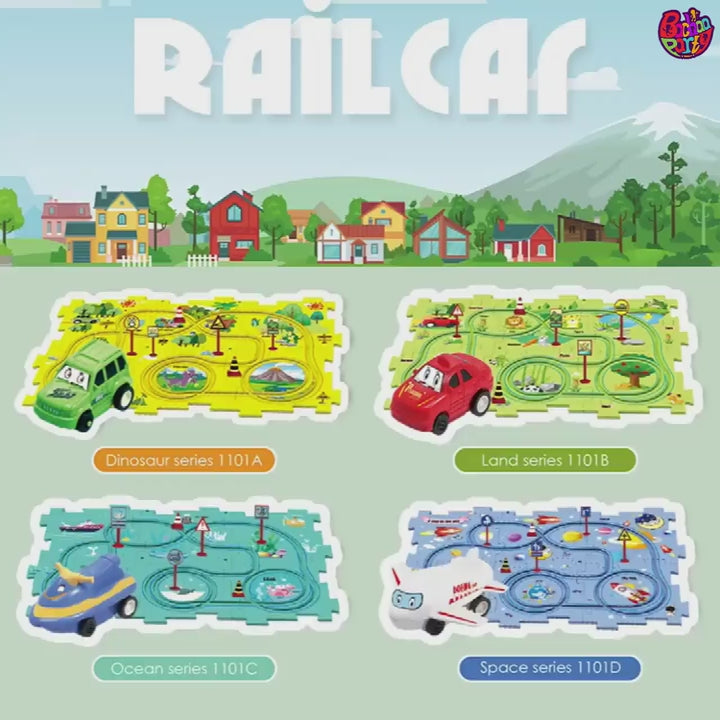 Puzzle Rail Car Set