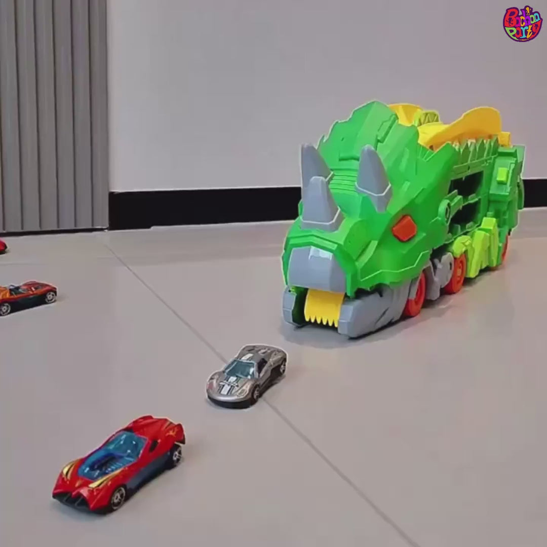 Triceratops Deformation Dino Track with Alloy Cars